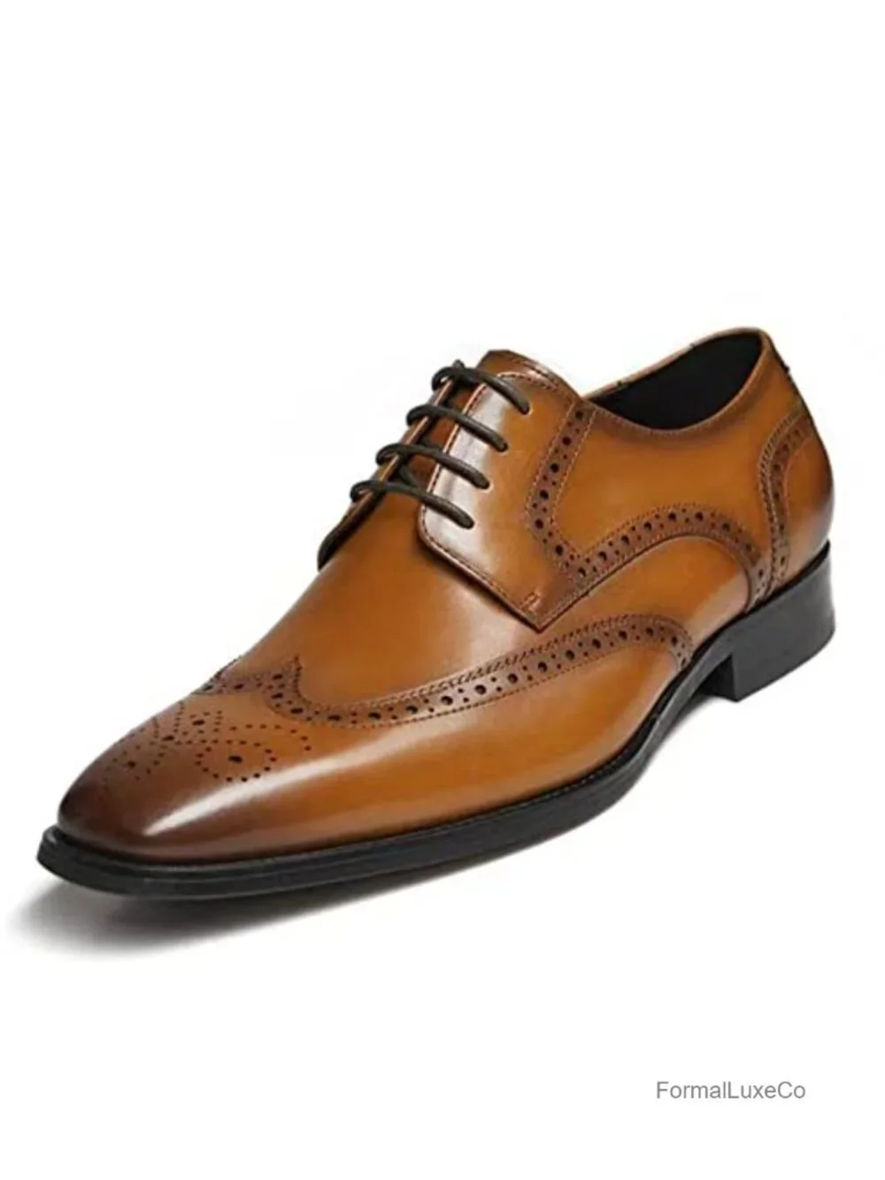 Men's Leather Oxford Dress Shoes, Lace Up Formal Shoes, Classic Slip Resistant